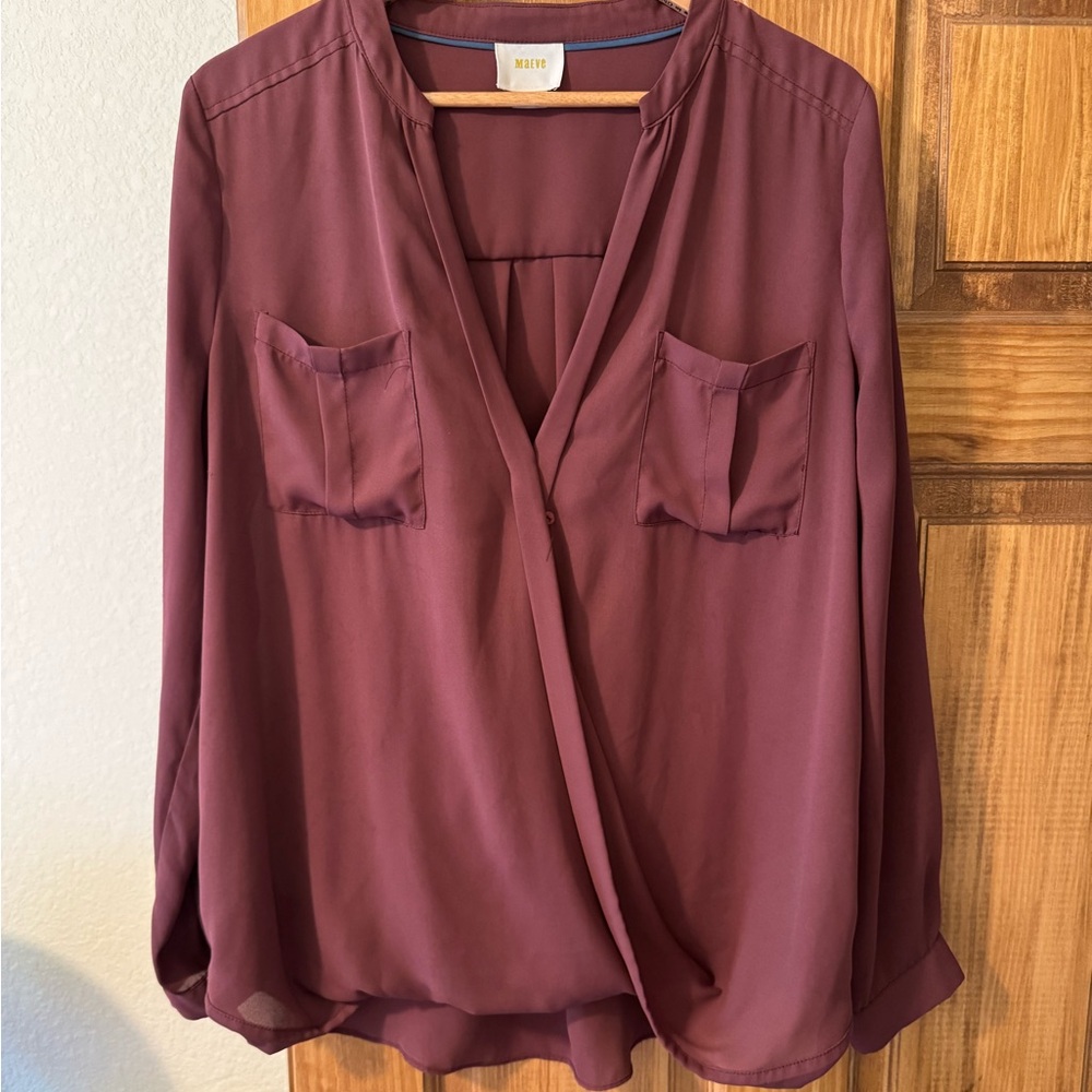 Anthropologie Mauve Blouse